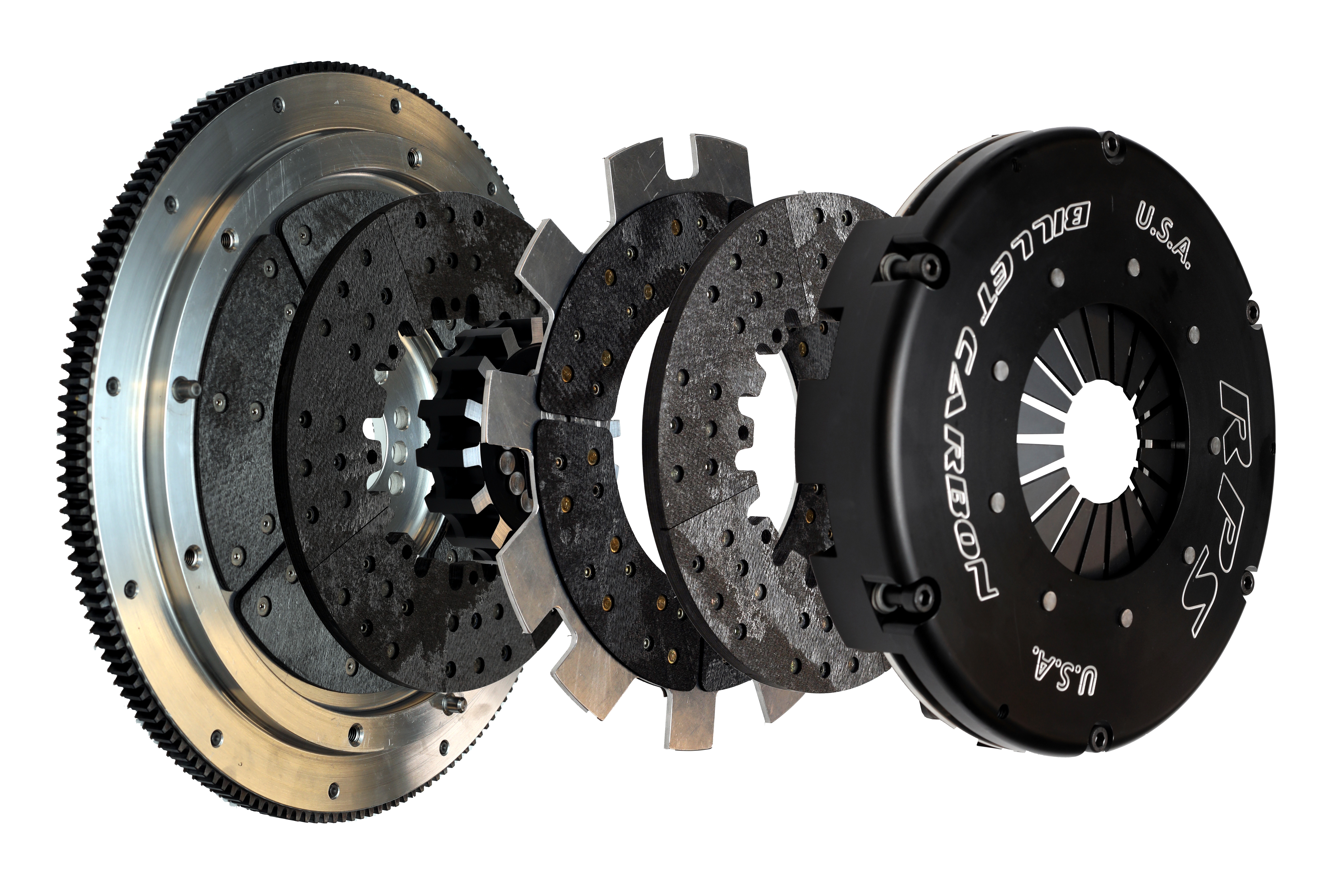 Rps Billet Carbon Cadillac CTSV Street Twin Clutch Kit W/Steel Flywheel